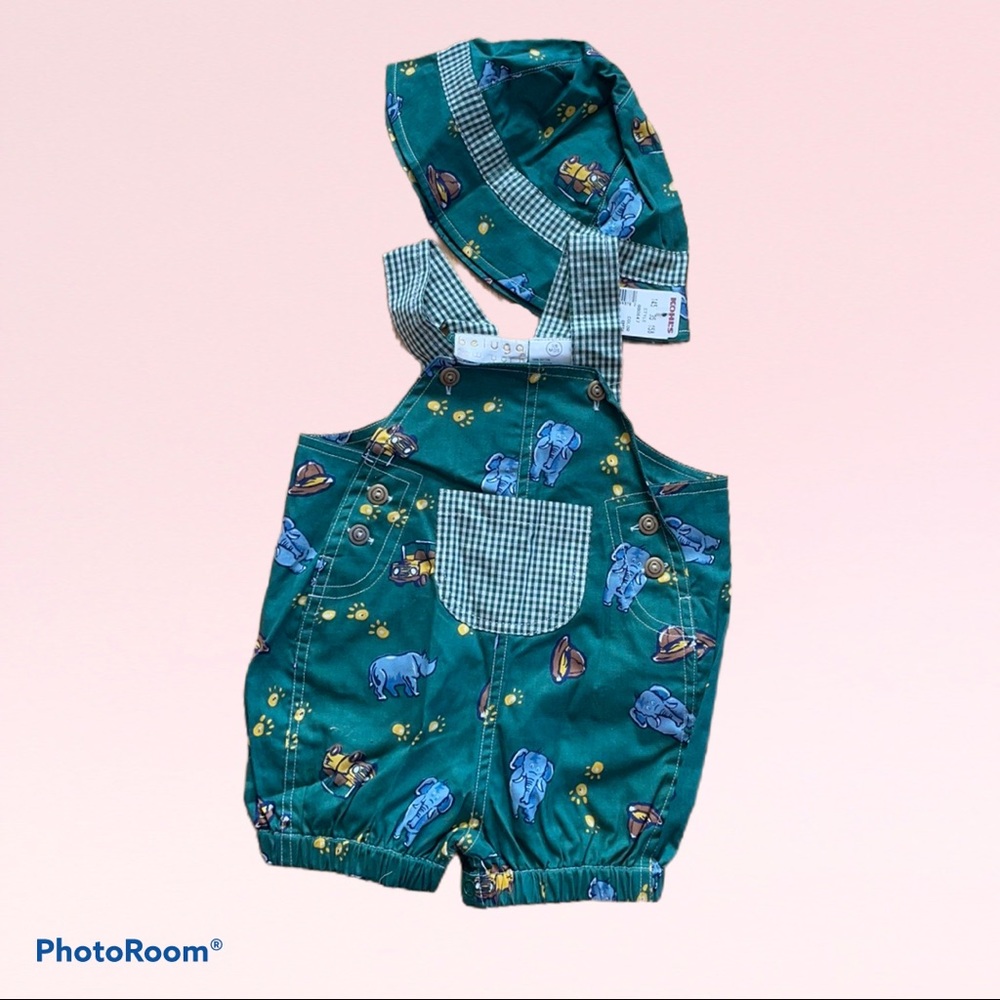 7/$25 🌟🌟Safari Themed Overalls with matching Hat